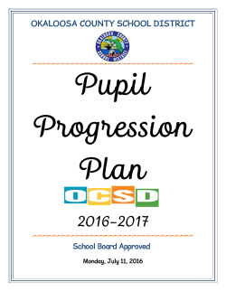 Pupil Progression Plan - Okaloosa County School District