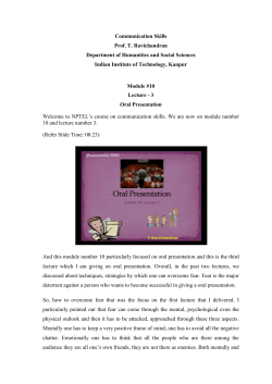 Communication Skills Prof. T. Ravichandran Department of