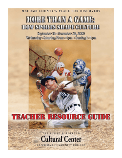 than a Game: How Sports Shape Culture