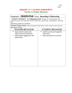 2-b inquiry at a glance worksheet with questions