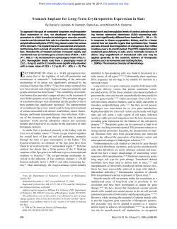 Stomach Implant for Long-Term Erythropoietin