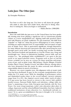 LatinJazz: The Other Jazz - Academic Commons
