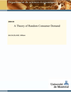 A Theory of Random Consumer Demand - Papyrus