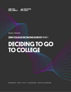 Deciding to Go to College