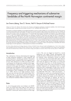 Frequency and triggering mechanisms of submarine landslides of