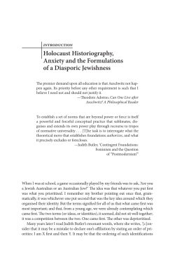 Holocaust Historiography, Anxiety and the