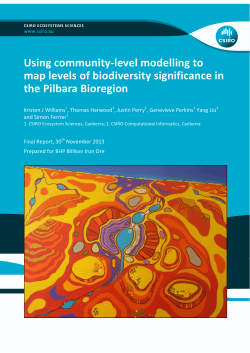 Appendix 3: CSIRO Community Level Flora and