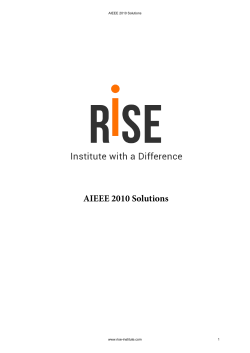 AIEEE 2010 Solutions