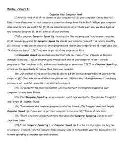 I put Computer Speed Up on my