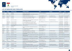 list of embassies and consulates