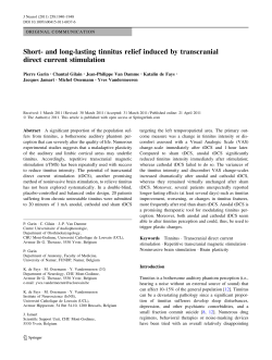 Short- and long-lasting tinnitus relief induced by transcranial direct