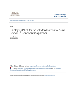 Employing PLNs for the Self-development of Army Leaders: A