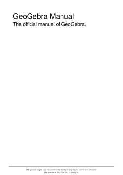 GeoGebra Manual