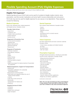 (FSA) Eligible Expenses