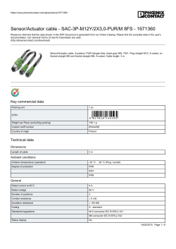 Sensor/Actuator cable - SAC-3P-M12Y/2X3,0-PUR/M 8FS