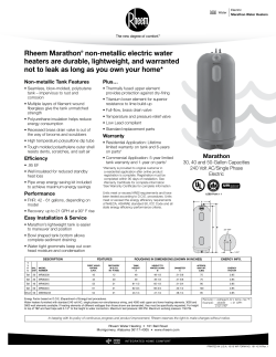 Rheem Marathon&reg; non-metallic electric water