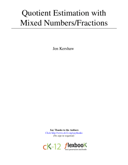 Quotient Estimation with Mixed Numbers/Fractions