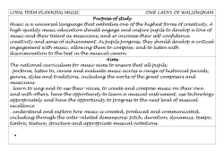 Music - Our Lady of Walsingham Catholic Primary School, Corby