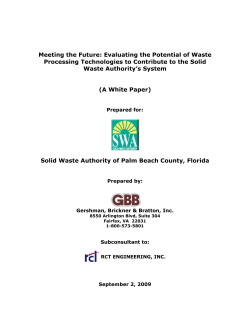 Meeting the Future: Evaluating the Potential of Waste Processing