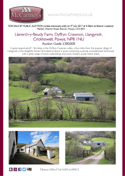 Llanerch-y-Beudy Farm, Dyffryn Crawnon, Llangynidr, Crickhowell