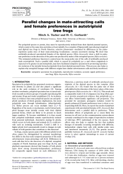 Parallel changes in mate-attracting calls and female preferences in