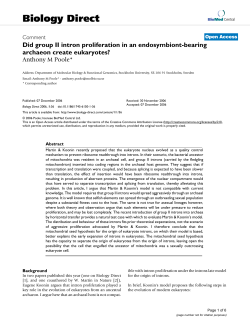Did group II intron proliferation in an endosymbiont