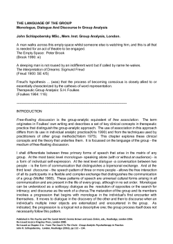 the language of the group - American Group Psychotherapy