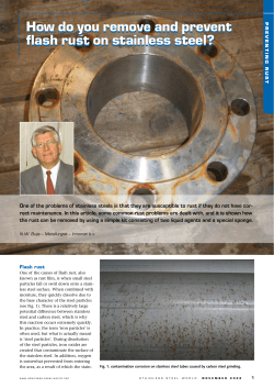 How do you remove and prevent flash rust on stainless