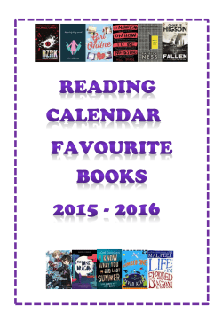 Reading Calendar 2015-16 Year 7`s Favourite