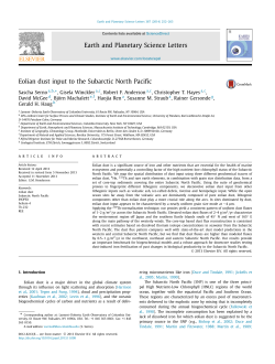 Eolian dust input to the Subarctic North Pacific