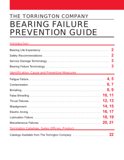 BEARING FAILURE PREVENTION GUIDE