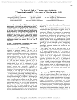 The Strategic Role of IT as an Antecedent to the IT