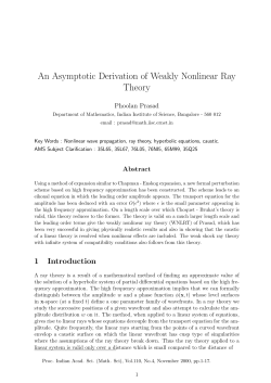 An Asymptotic Derivation of Weakly Nonlinear Ray Theory