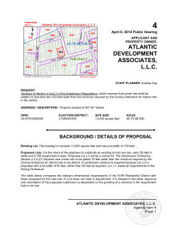 ATLANTIC DEVELOPMENT ASSOCIATES, L.L.C.