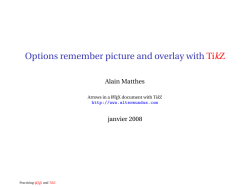 Options remember picture and overlay with TikZ