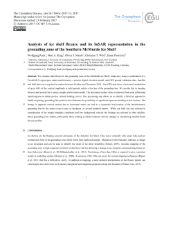 Analysis of ice shelf flexure and its InSAR representation in the