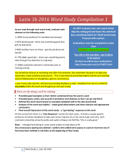 Latin 3b 2016 Word Study Compilation 1
