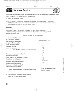 Number Poetry - Simpson County Schools