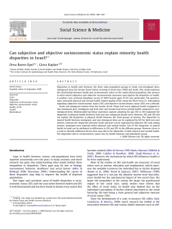 Can subjective and objective socioeconomic status explain minority