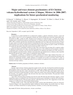 Major and trace element geochemistry of El Chich&oacute;n volcano
