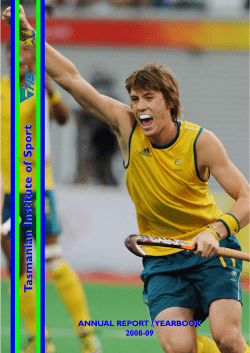 Annual Report 2008-09  - Tasmanian Institute of Sport