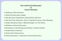 Pure and Practical Resonance in Forced Vibrations