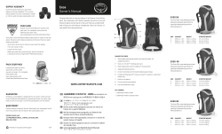 Exos Owner`s Manual