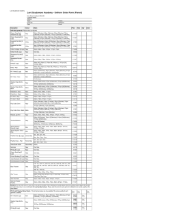 order form - Lord Scudamore Academy