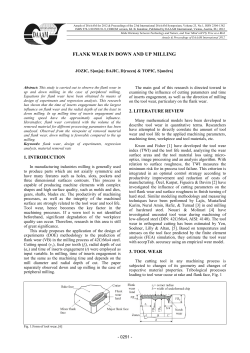 flank wear in down and up milling