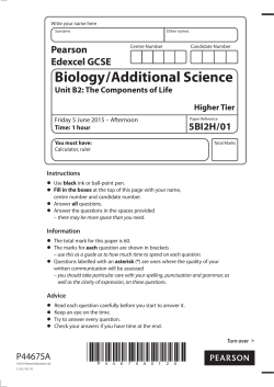 Unit B2 1H - June 2015 (PDF | 673.1 KB) Unit - Edexcel