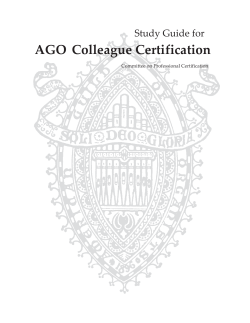 Colleague Examination Study Guidelines