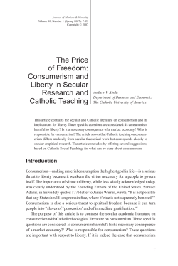 The Price of Freedom: Consumerism and Liberty in Secular