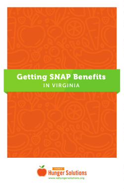 Getting SNAP Benefits - Virginia Hunger Solutions