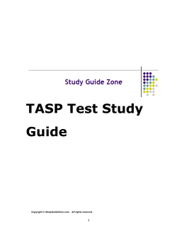TASP Test Study Guide
